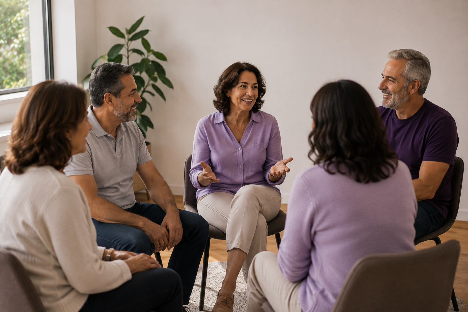 Roda de conversa em grupo